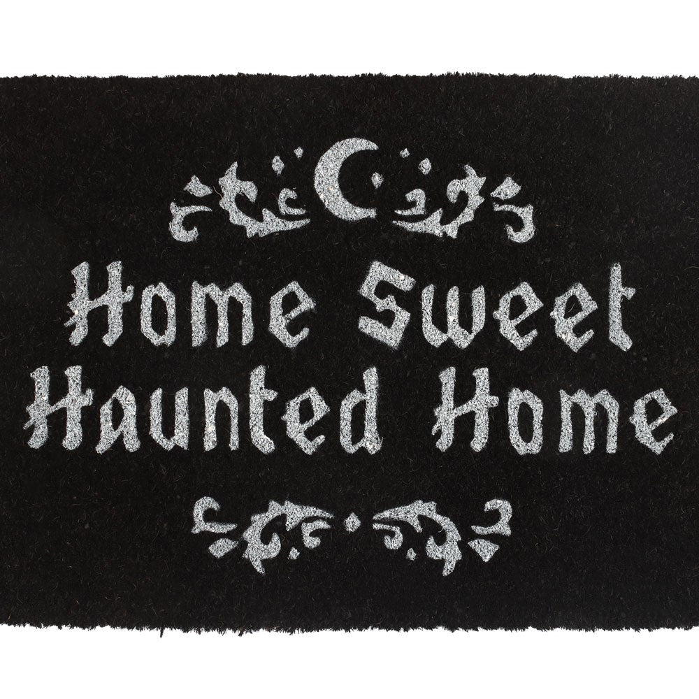 Black Home Sweet Haunted home Doormat