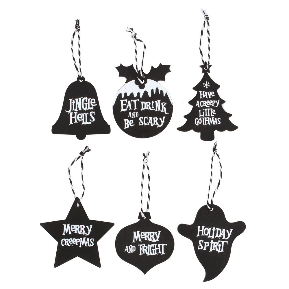 Creepy Christmas Hanging Signs.gothic christmas tree