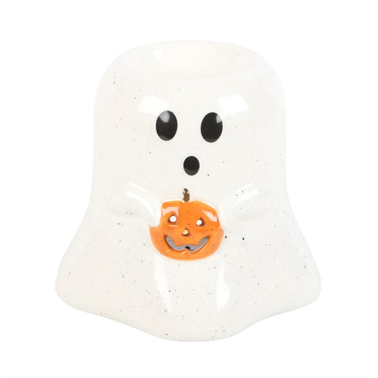 Ghost Shaped Oil Burner with Pumpkin