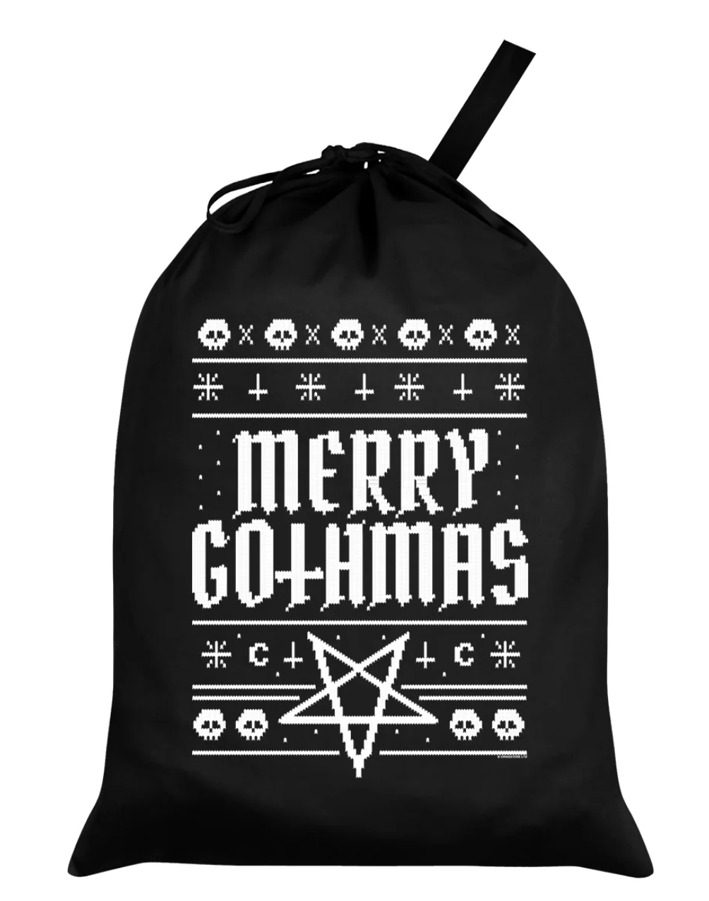 Merry Gothmas Black Santa Sack