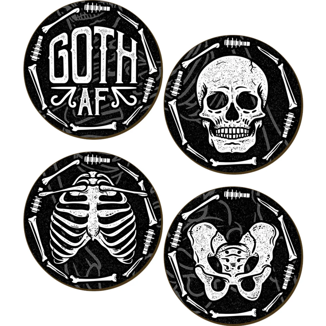 Goth AF coaster set 